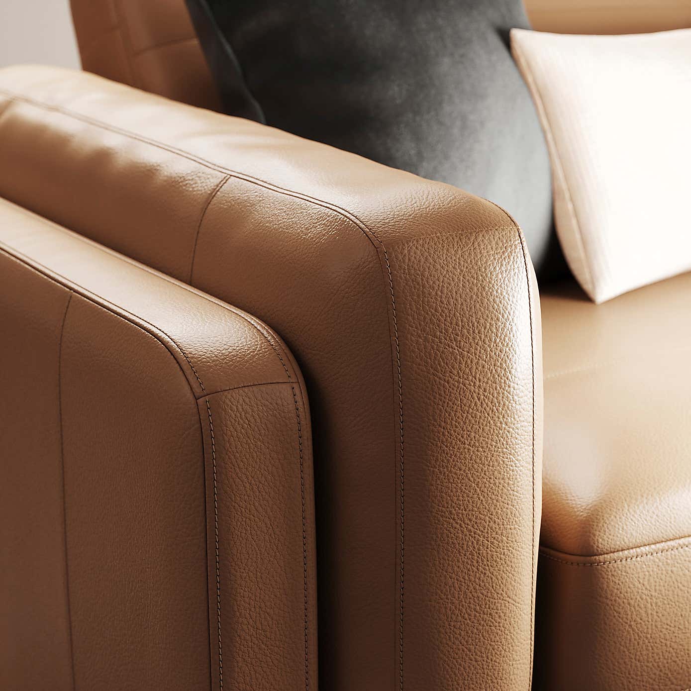 Newton Classic Leather Corner Chaise Sofa