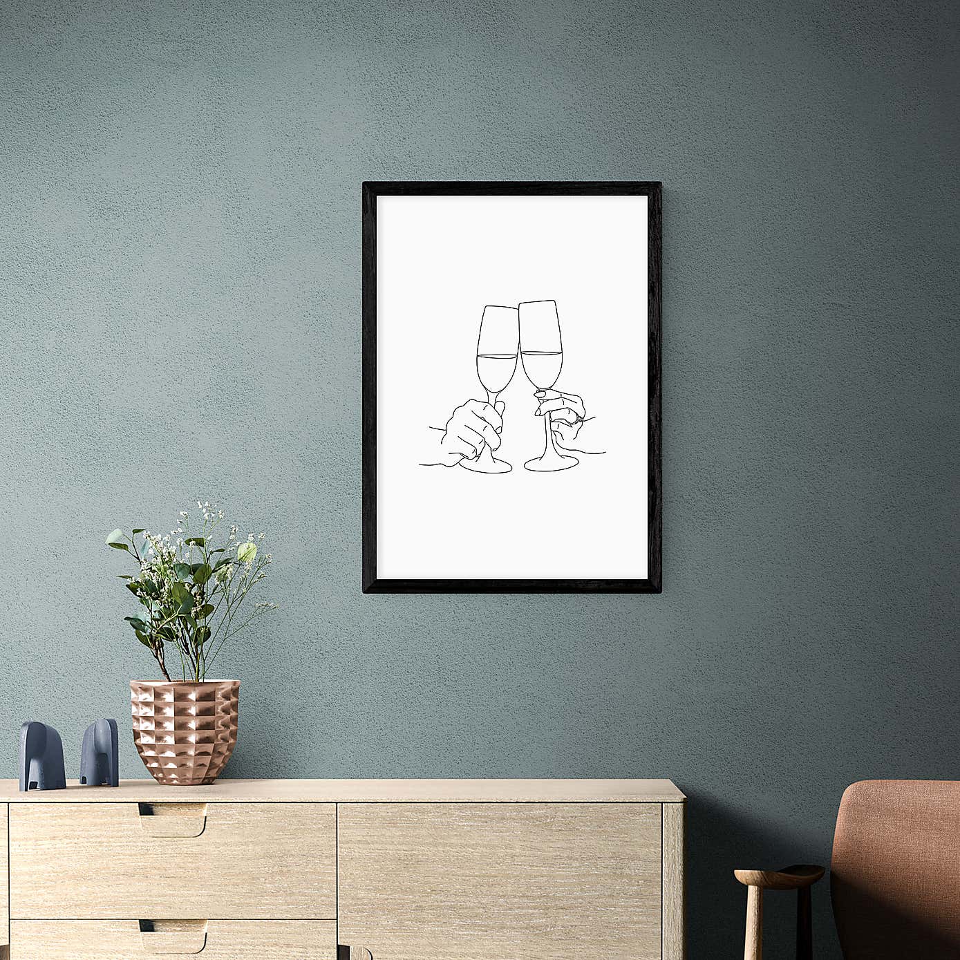 East End Prints Champagne Toast Print by Sundry Society