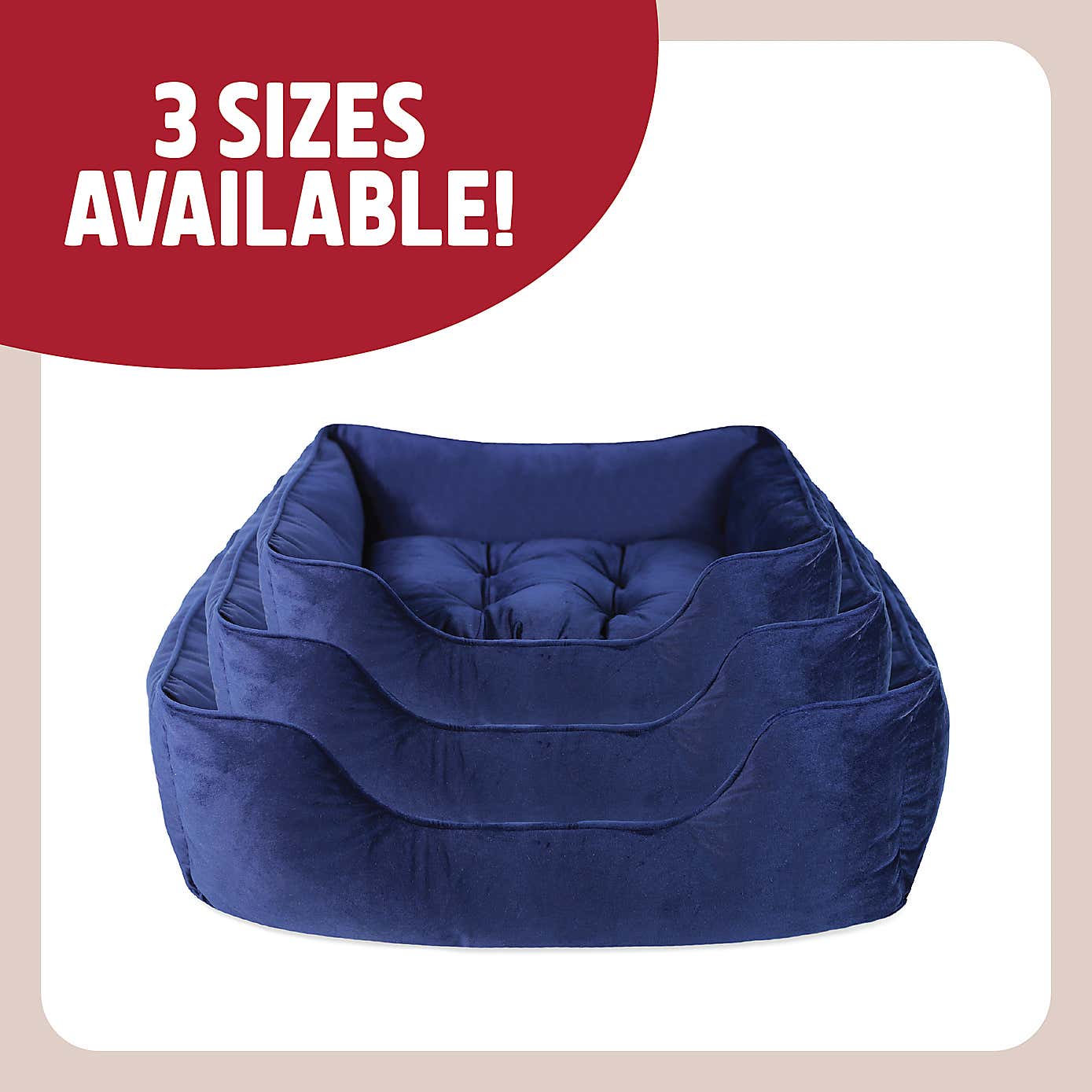 Rosewood Velvet Sqaure Pet Bed