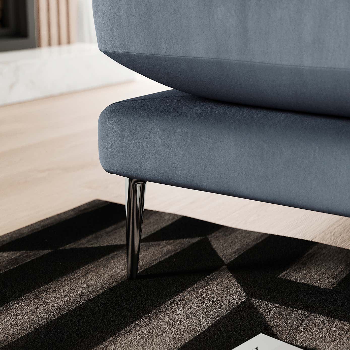 Lawson Matte Plush Velvet Corner Chaise Sofa