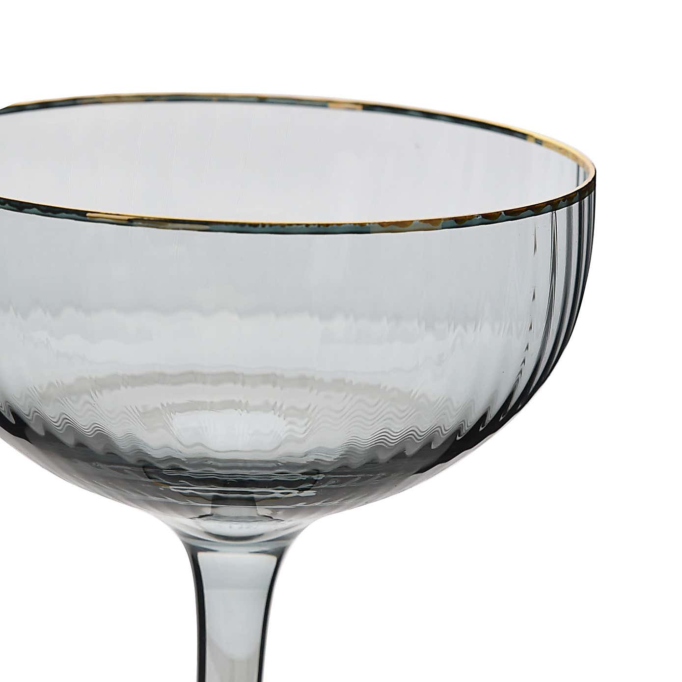 Hestia Set of 2 Cocktail Glasses with Gold Rim