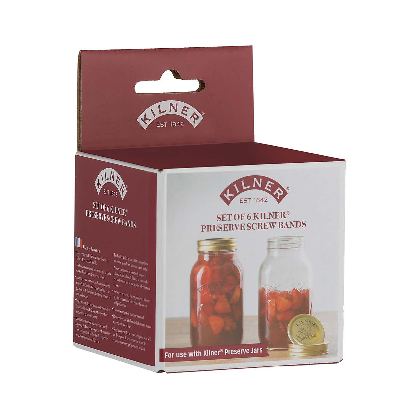 Kilner Set of 6 Preserve Jar Screw Lid Bands