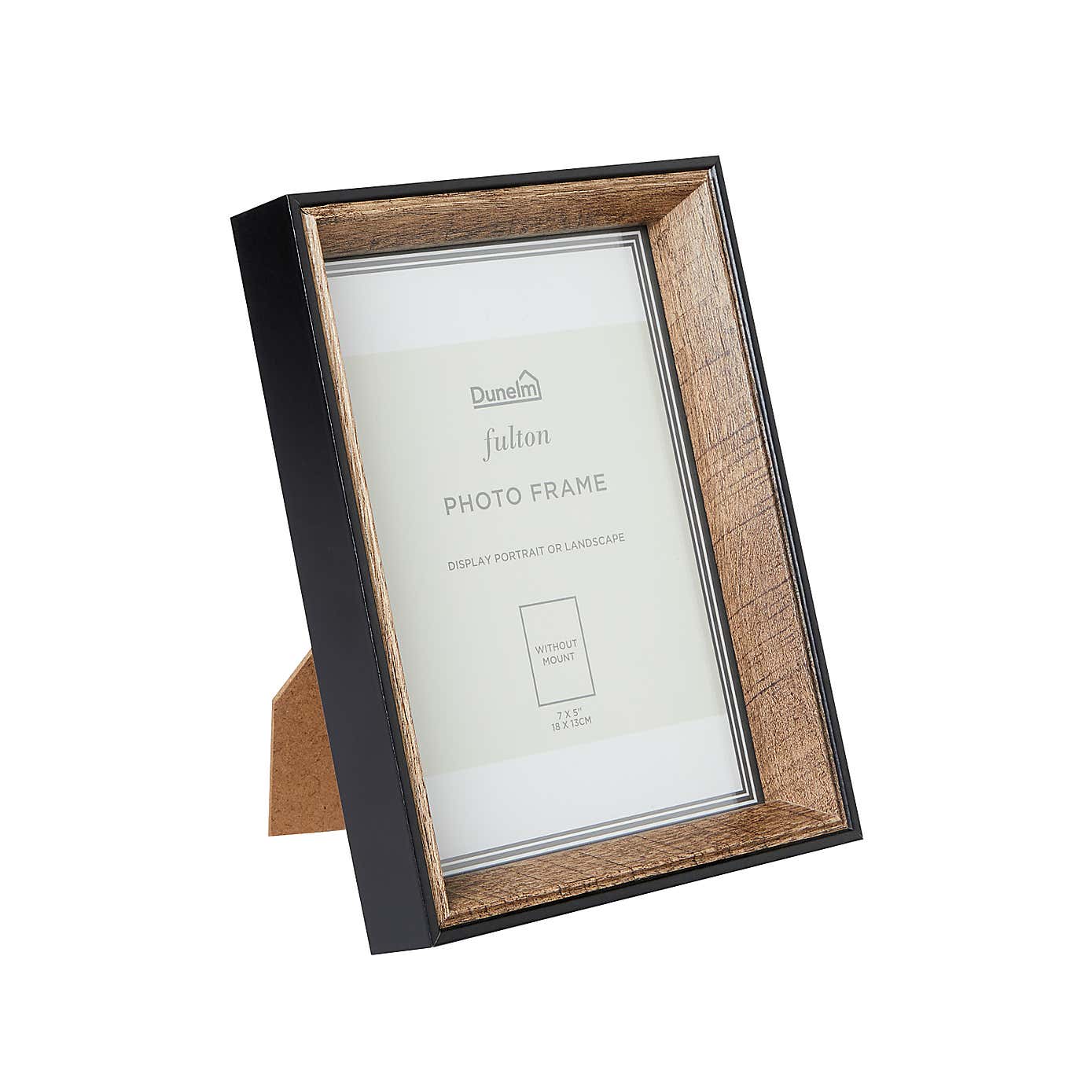 Fulton Natural and Black Photo Frame