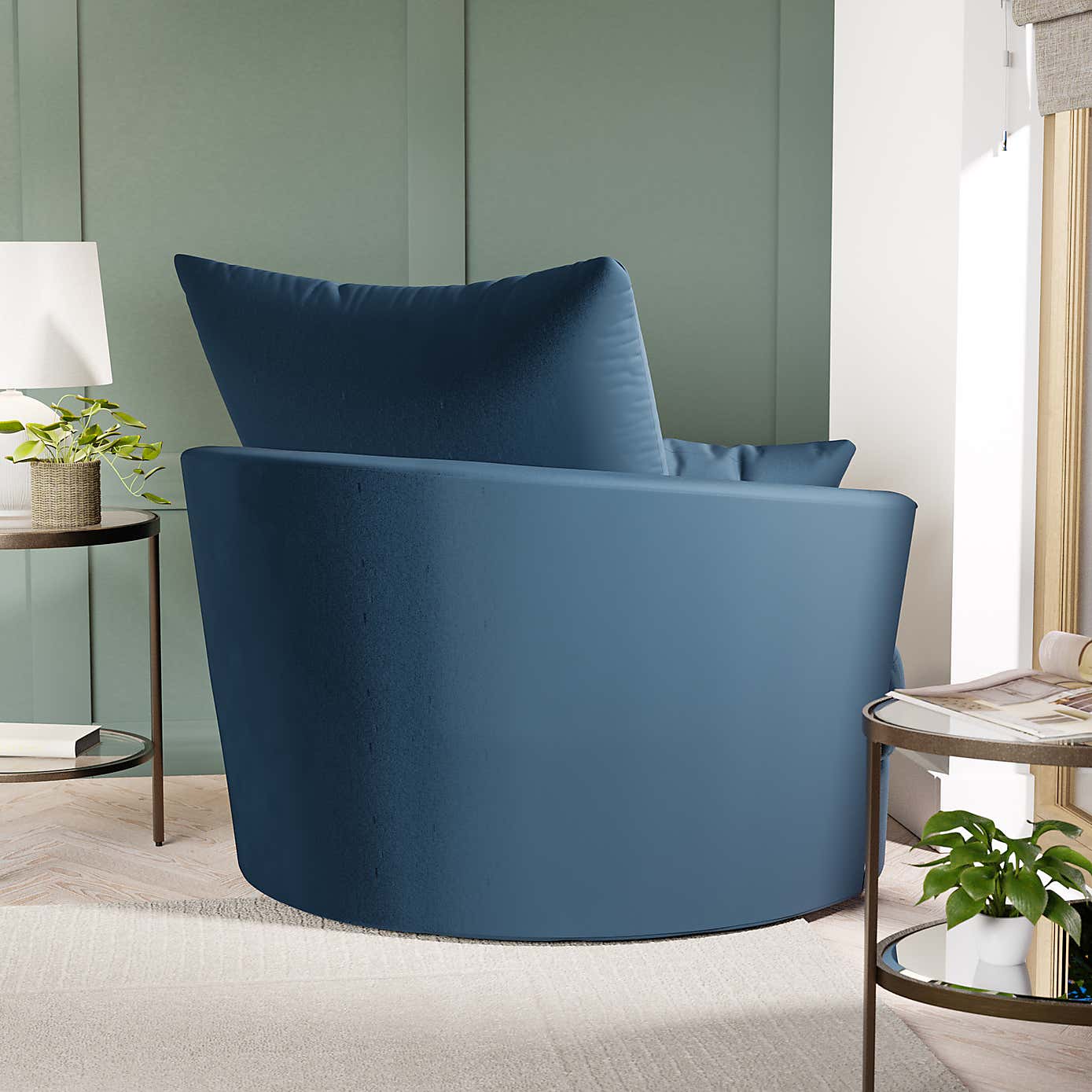 Blake Opulent Velvet Swivel Chair