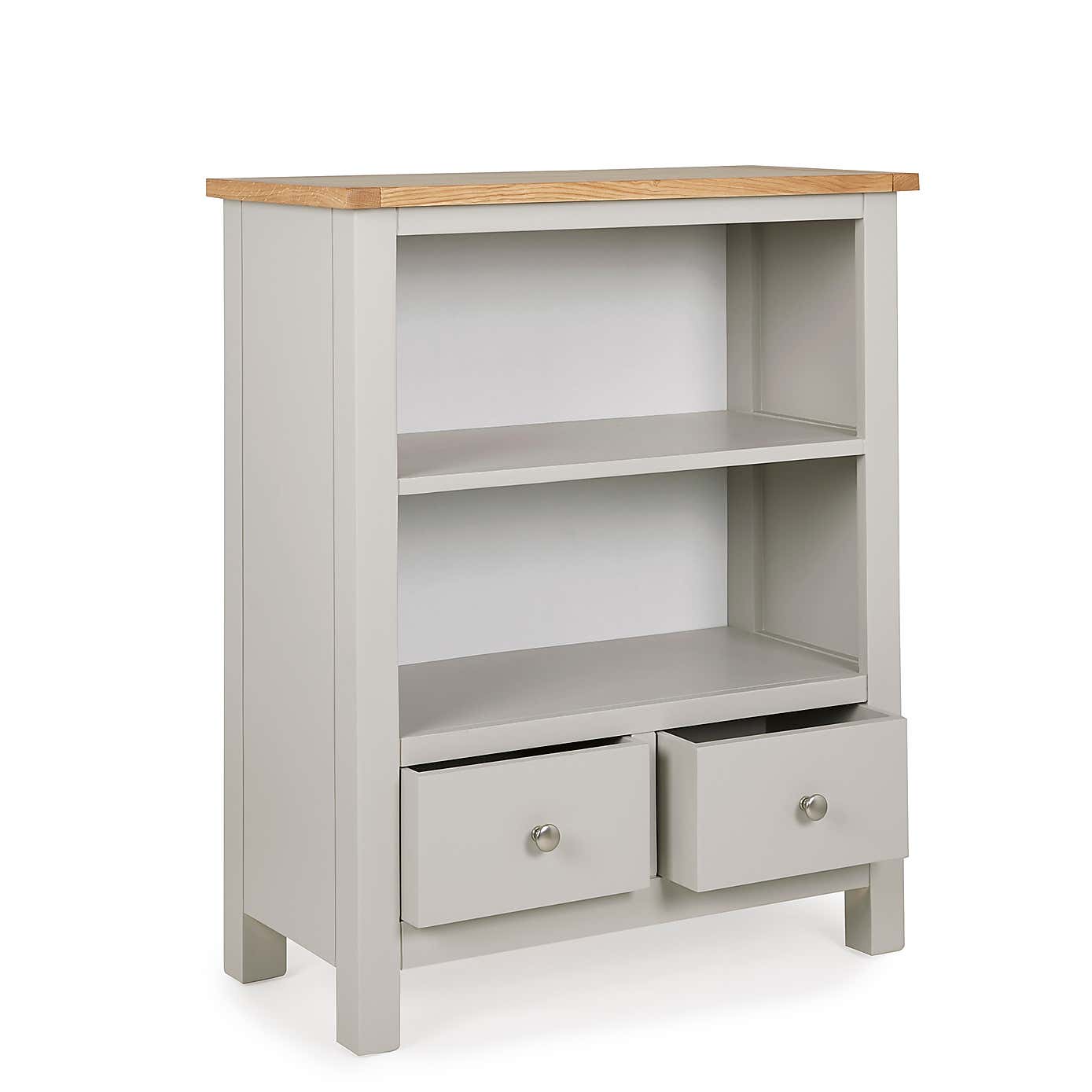 Bromley Grey Low Bookcase
