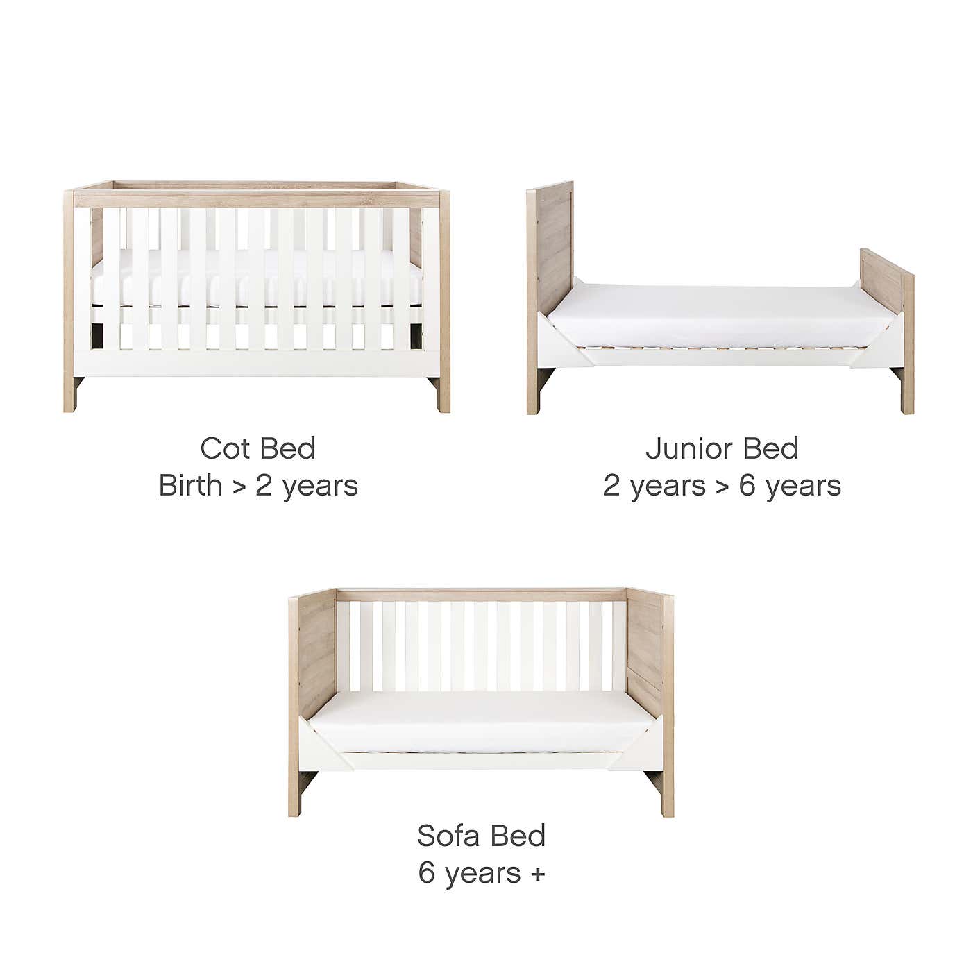 Tutti Bambini Modena 3 in 1 Cot bed