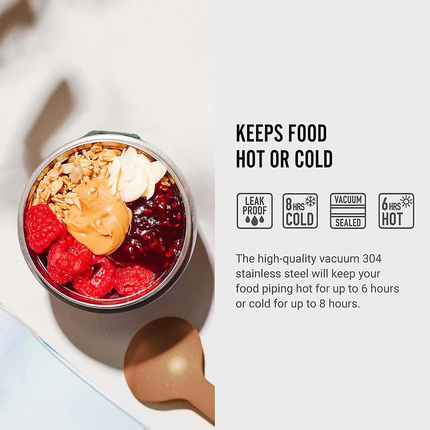 Black and Blum Food Flask