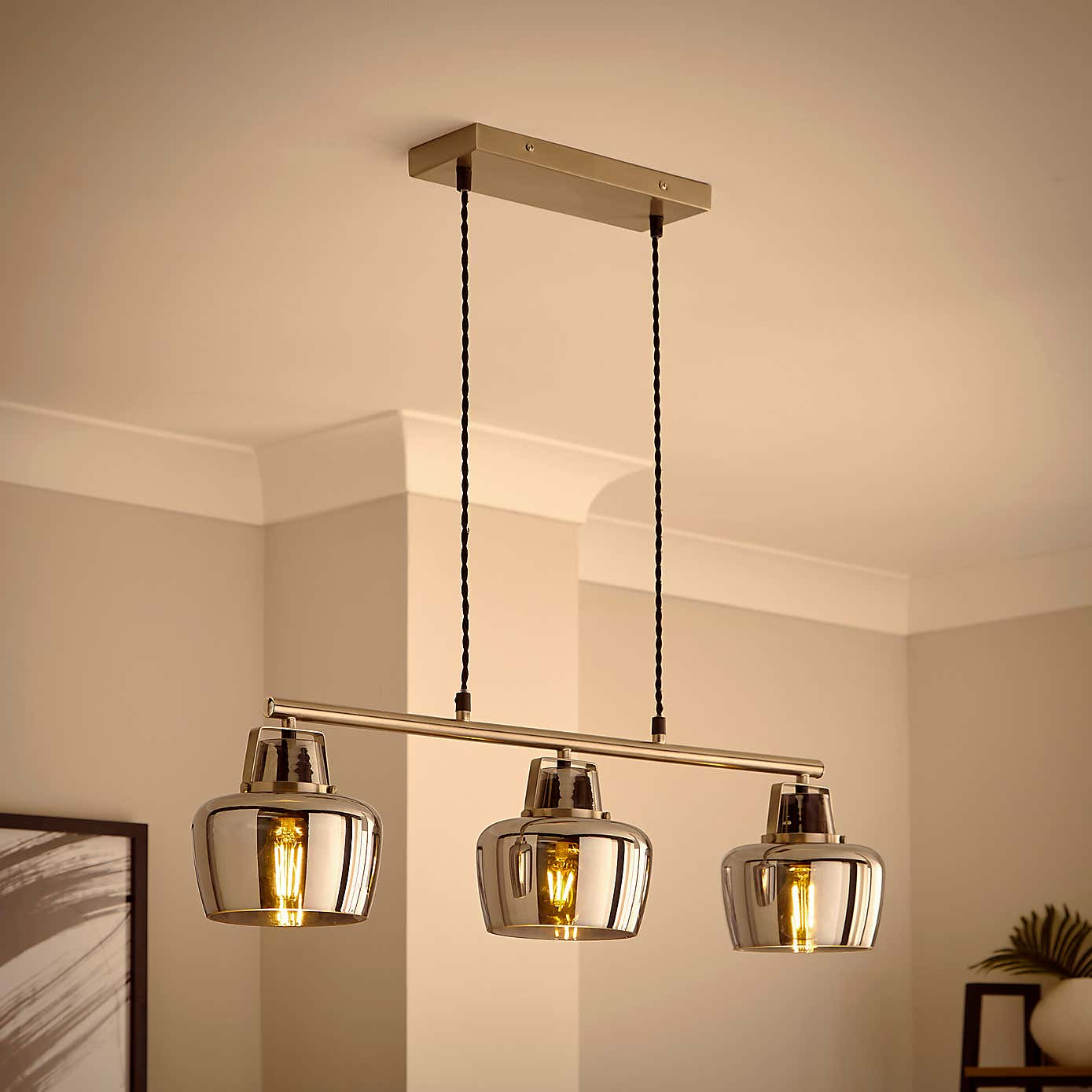 Auburn Modern 3 Light Adjustable Diner Ceiling Light