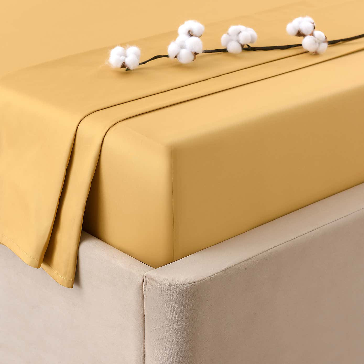 Dorma 300 Thread Count 100% Cotton Sateen Plain Flat Sheet