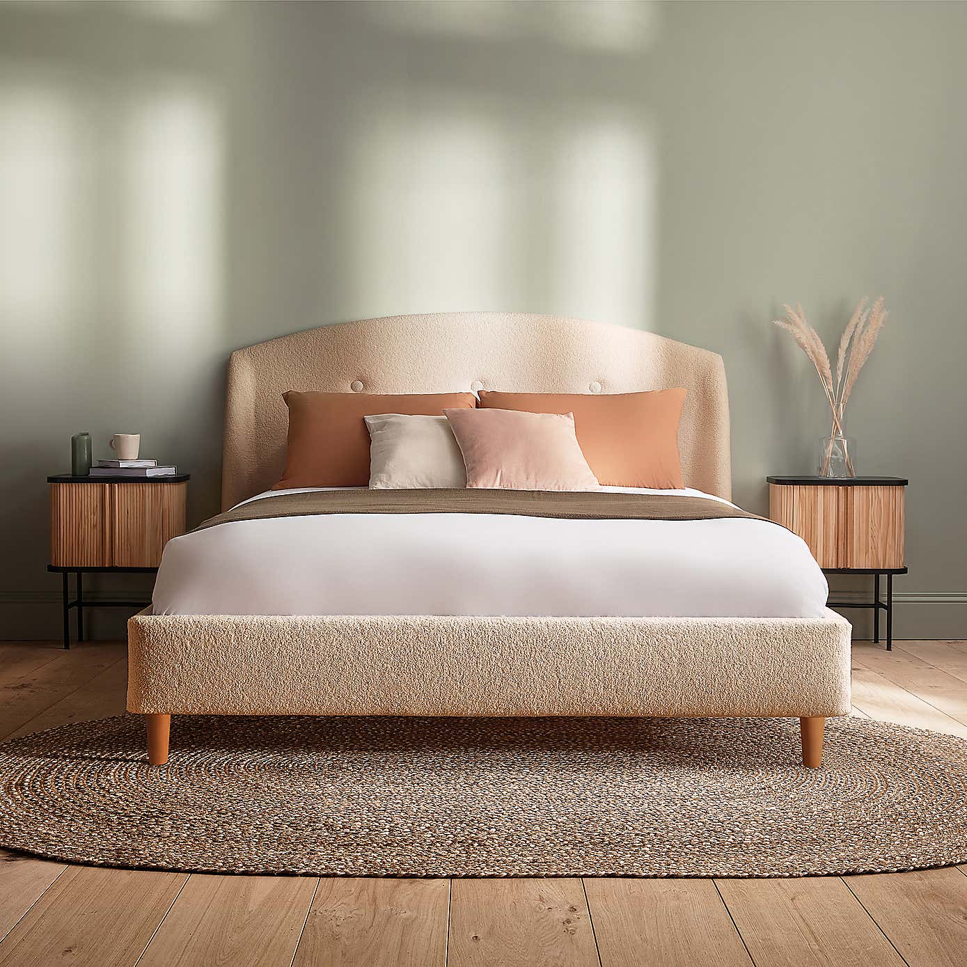 Silentnight Evana Bed Frame, Boucle