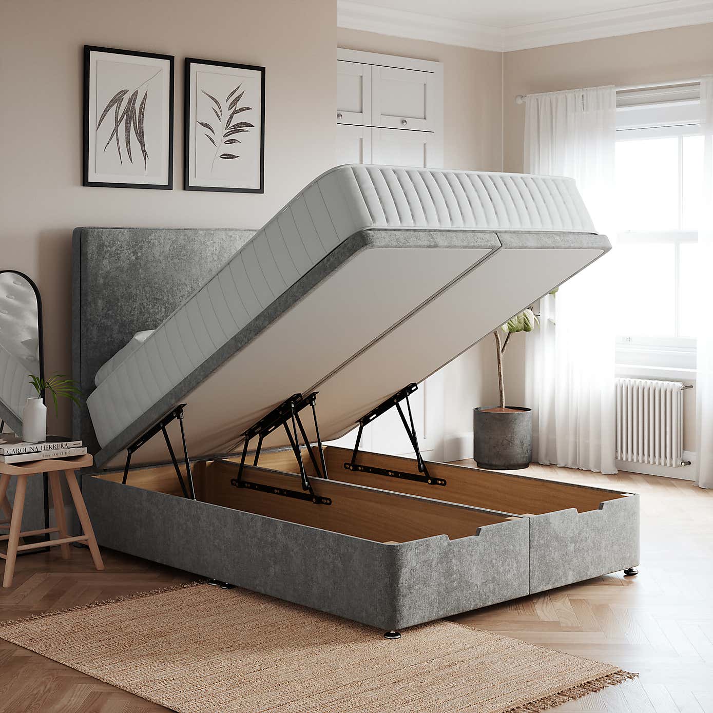 End Chenille Ottoman Base