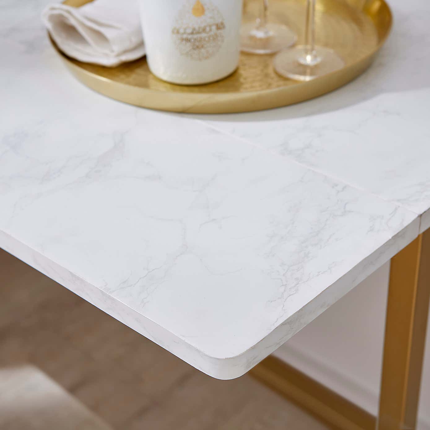 Kendall Console Dining Table, 40cm to 120cm White