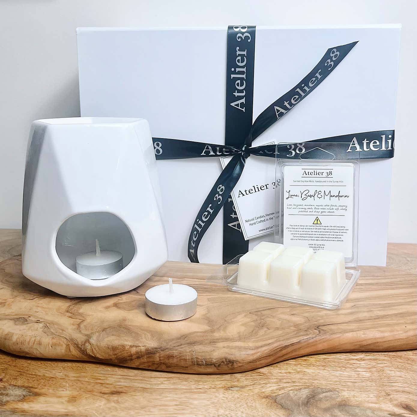 Atelier 38 Geo Burner and Citrus Wax Melt Gift Set