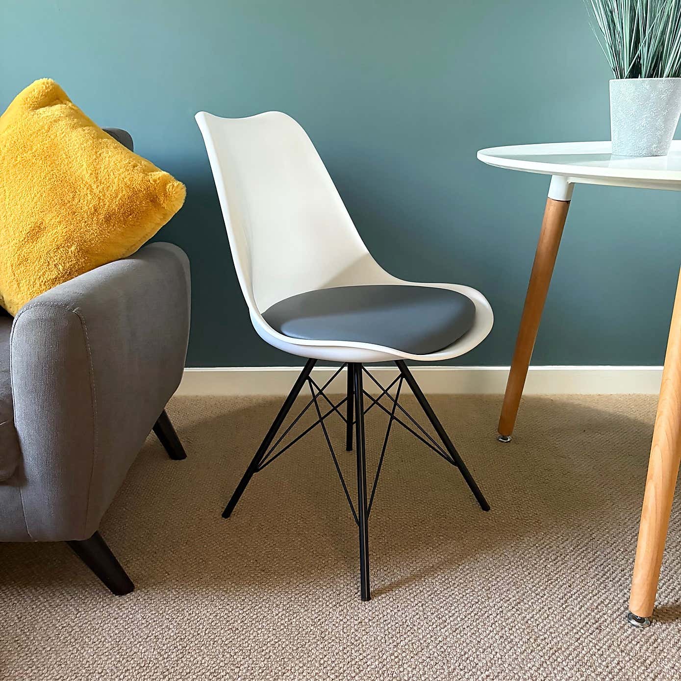 Fusion Living Soho White Plastic Dining Chair