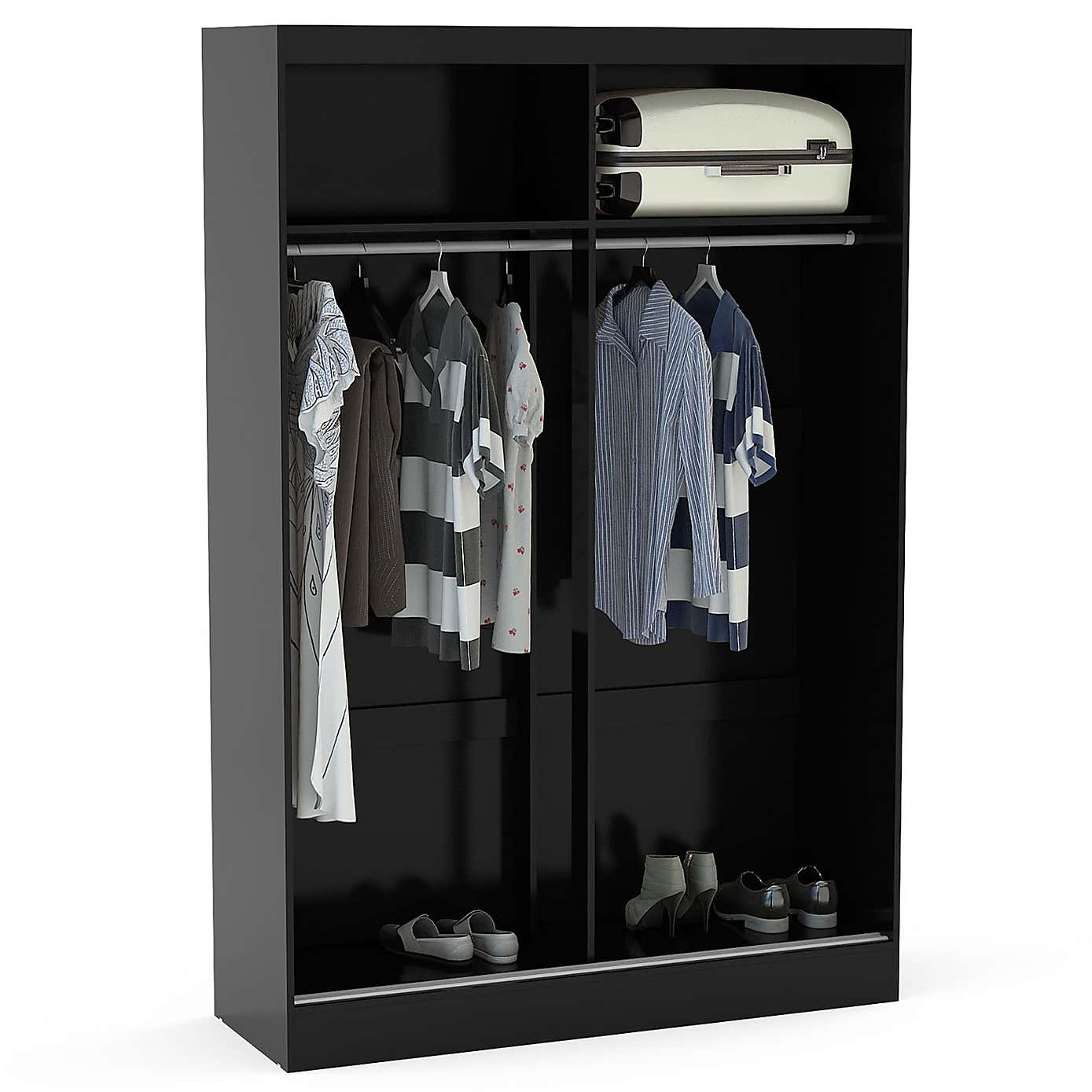 Lynx Grey Double Sliding Wardrobe