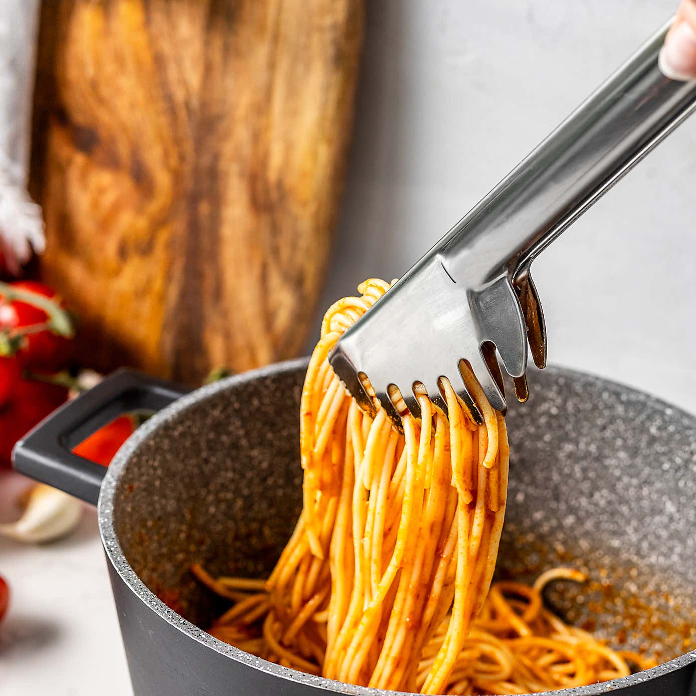 World Foods Stainless Steel Pasta Tongs