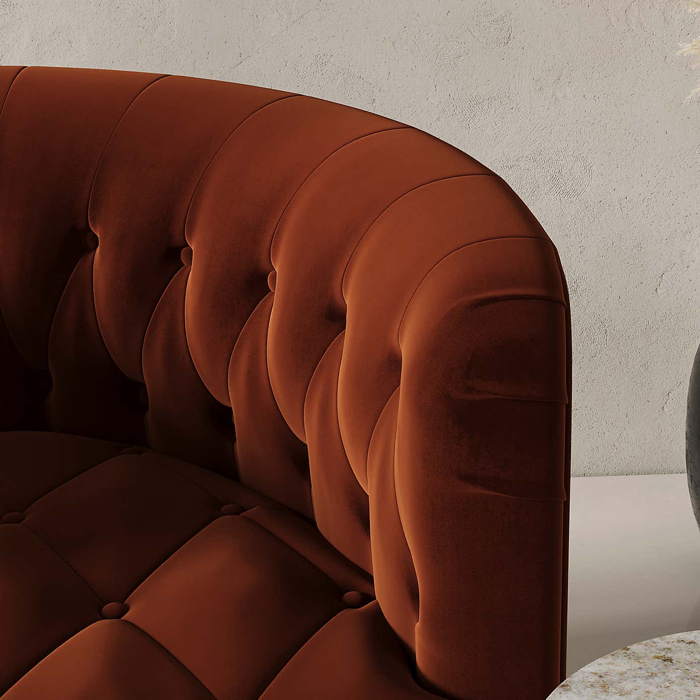 Elena Buttoned Swivel Chair