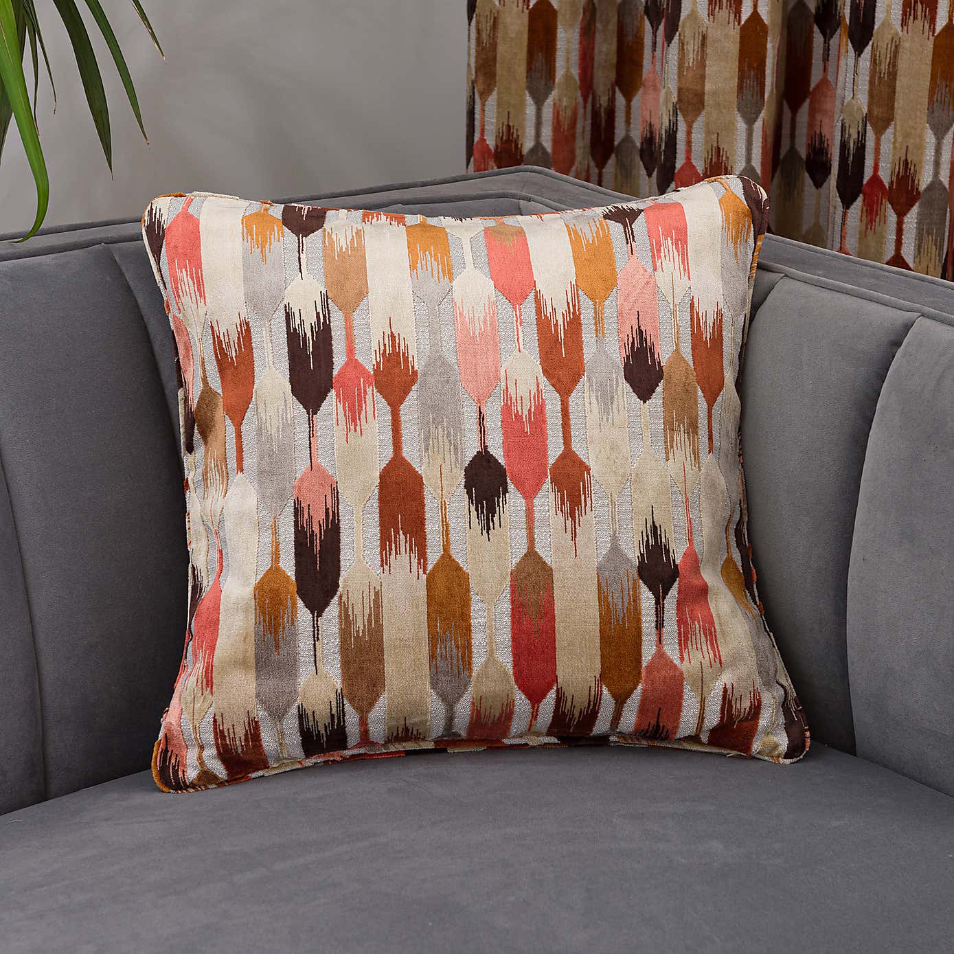 Kelso Cut Velvet Eyelet Curtains