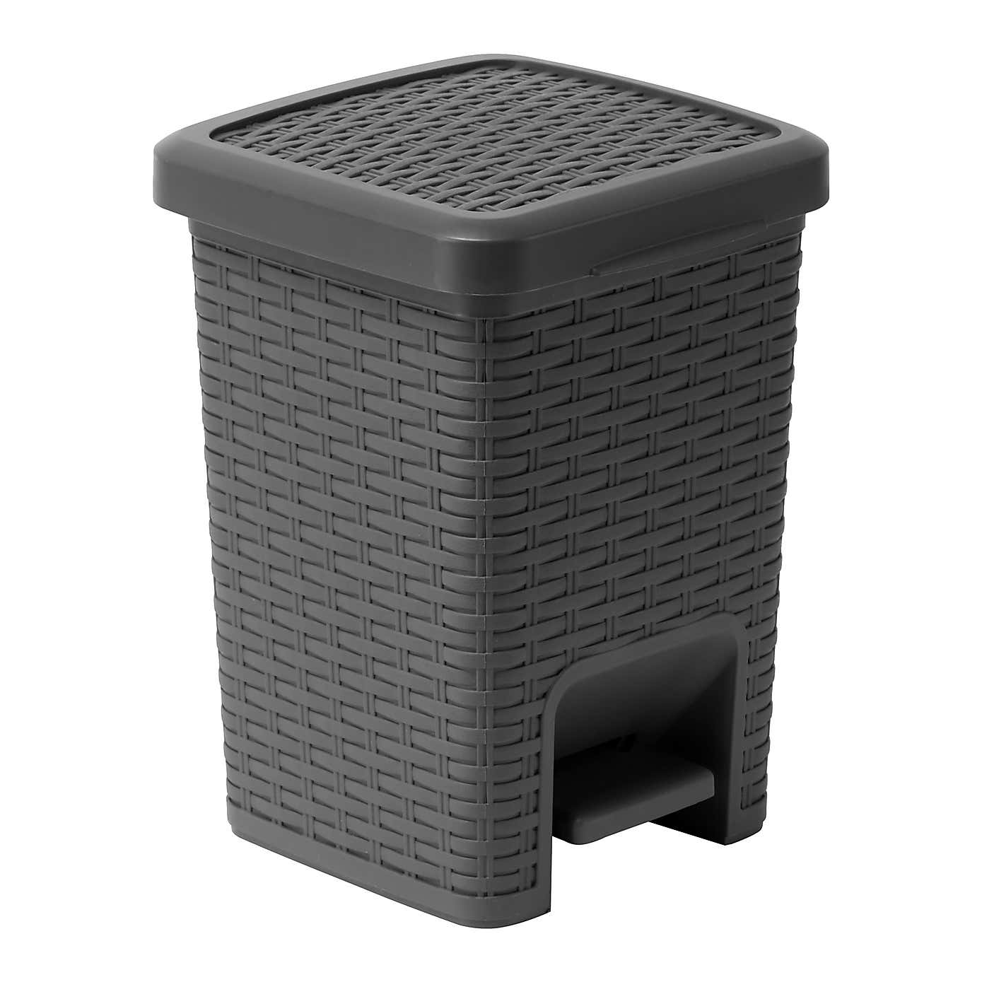 Addis Rattan Charcoal Pedal Bin