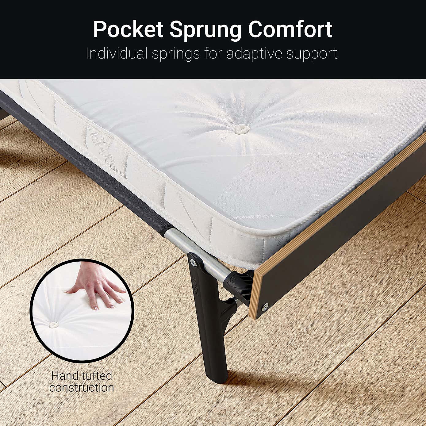 Jay-Be Grand Folding Bed with e-Pocket Tufted Mattress