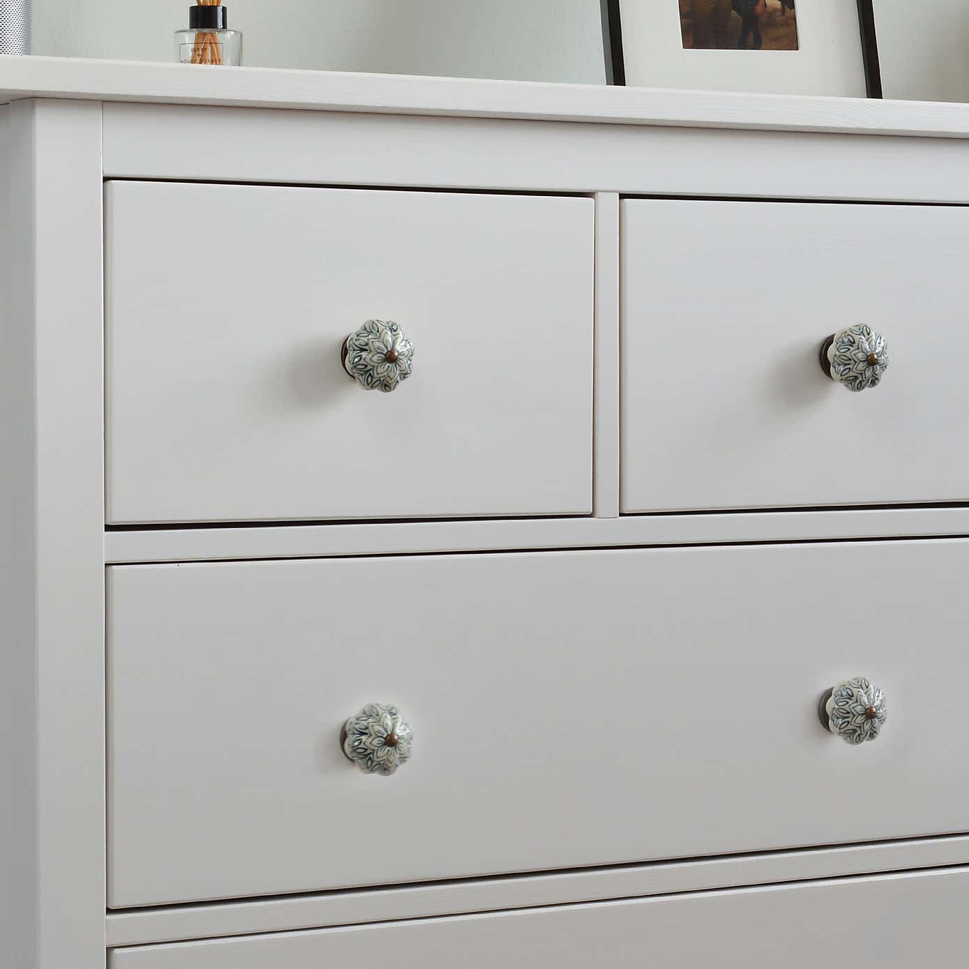 Pack of 6 Nicola Spring Floral Drawer Knobs