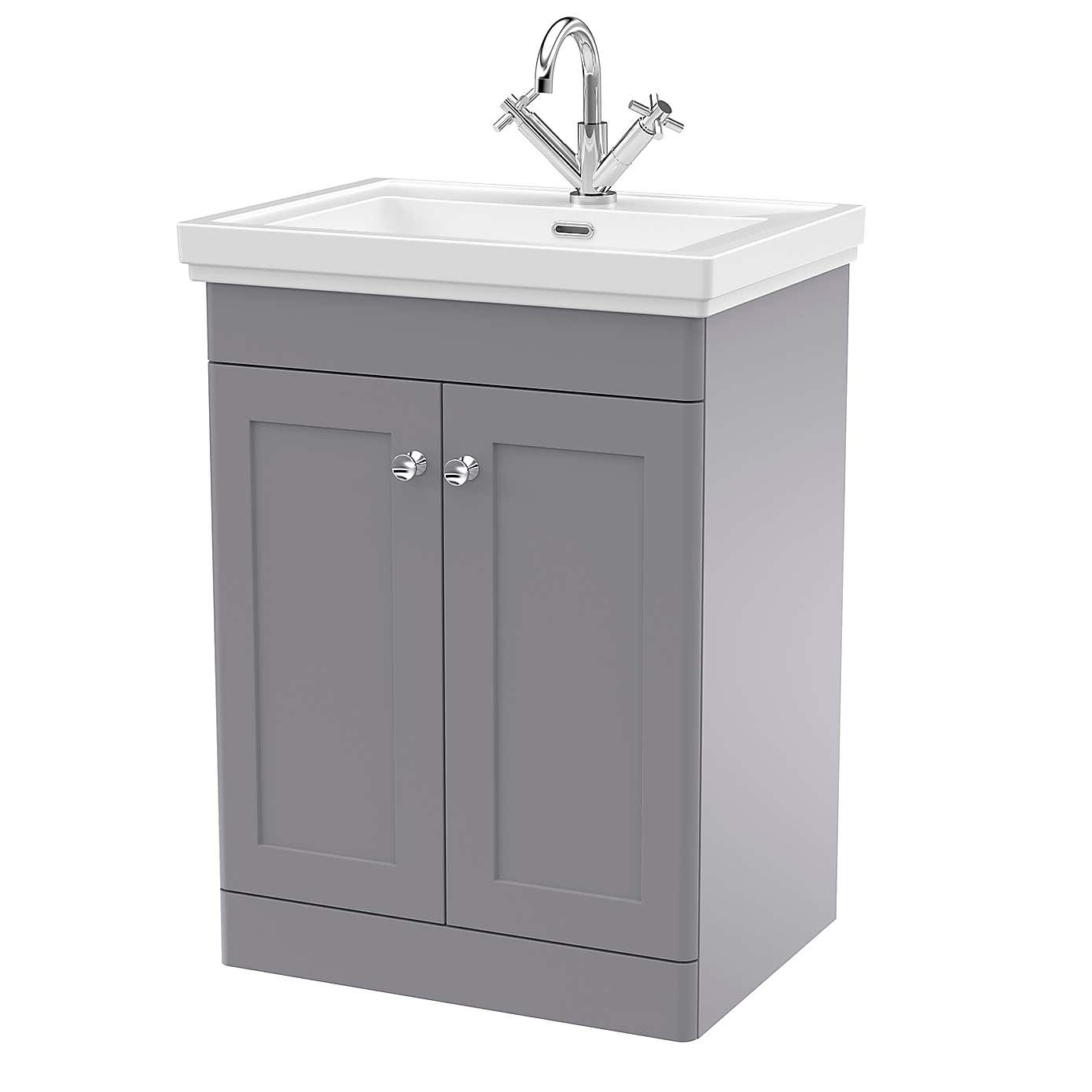 Classique Floor Standing 2 Door Vanity Unit with Basin