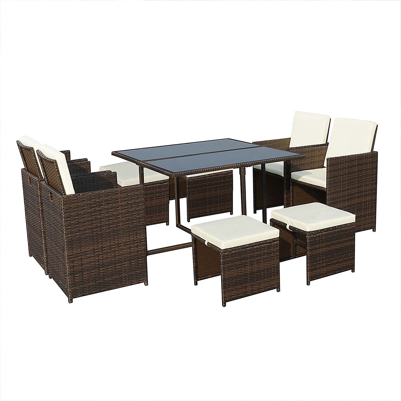 A.Mir Nevada 4 Seater Outdoor Cube Dining Set