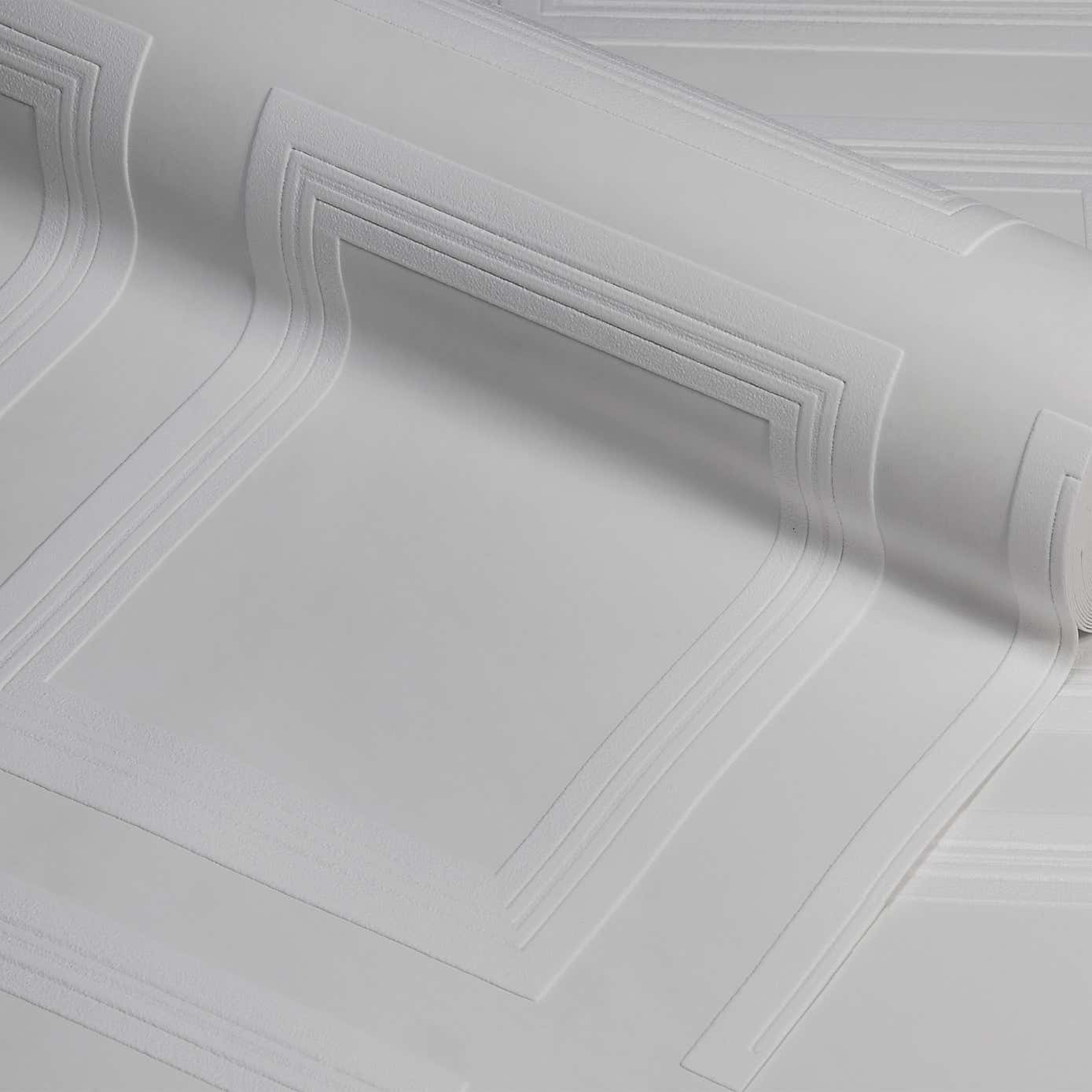 Anaglypta Edwardian Panel Paintable Wallpaper