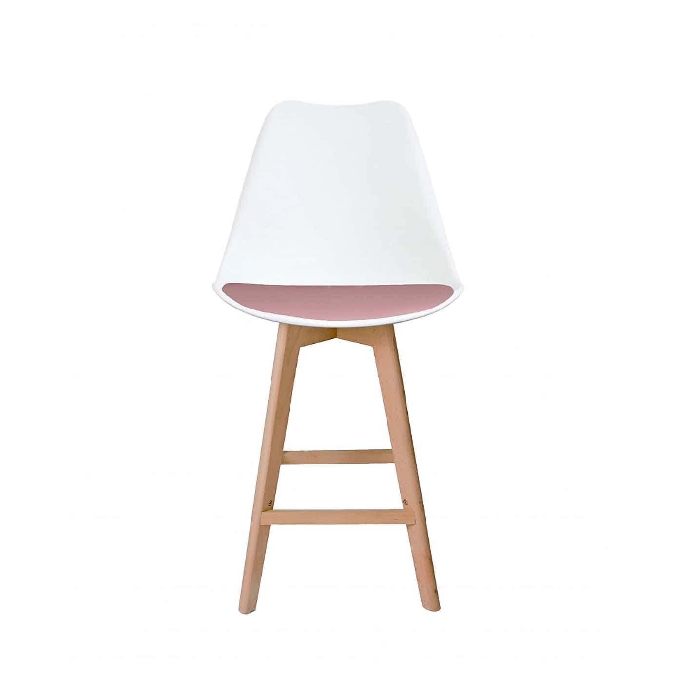 Fusion Living Soho White Plastic Bar Stool