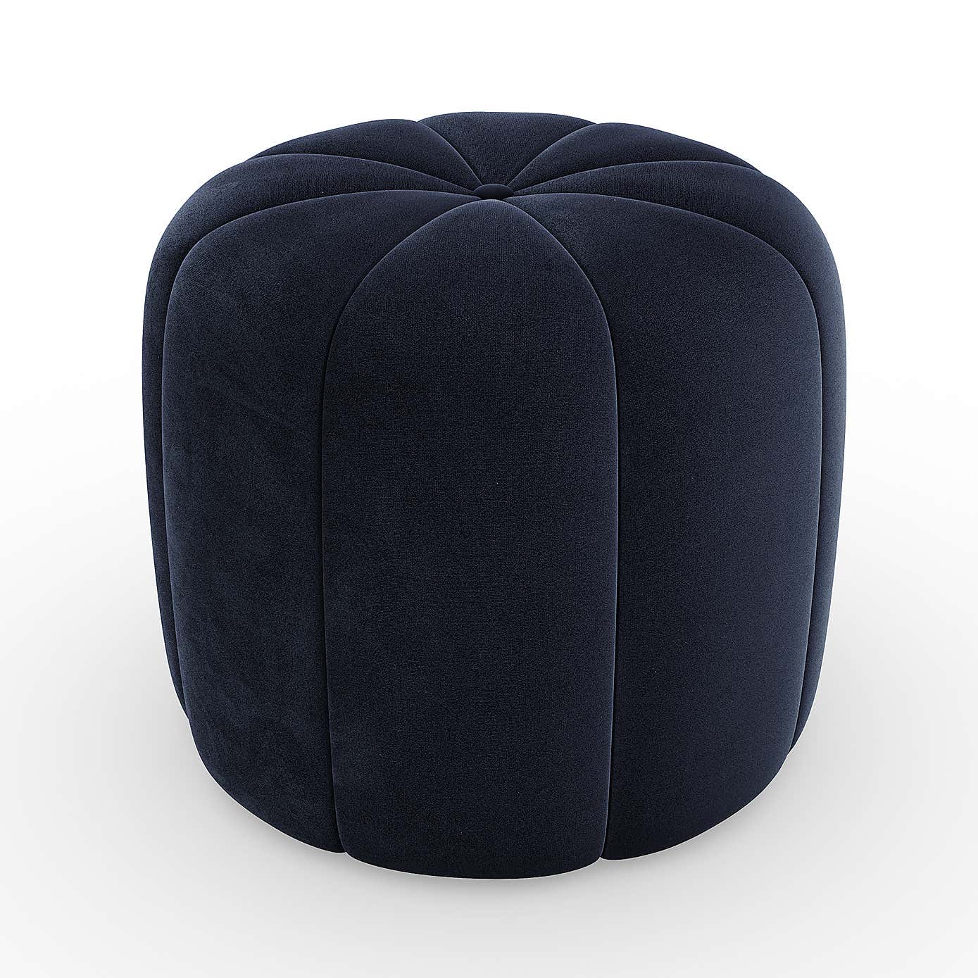 Pumpkin Velvet Footstool