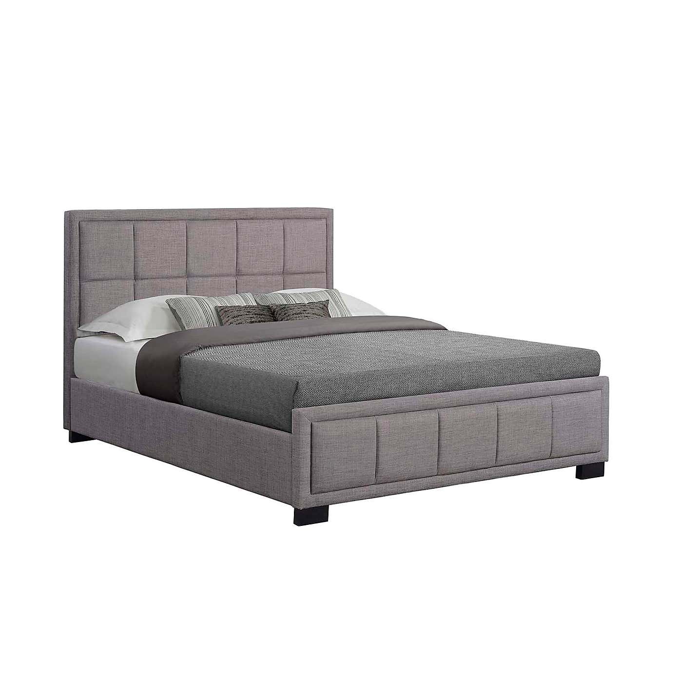 Hannover Grey Fabric Bed