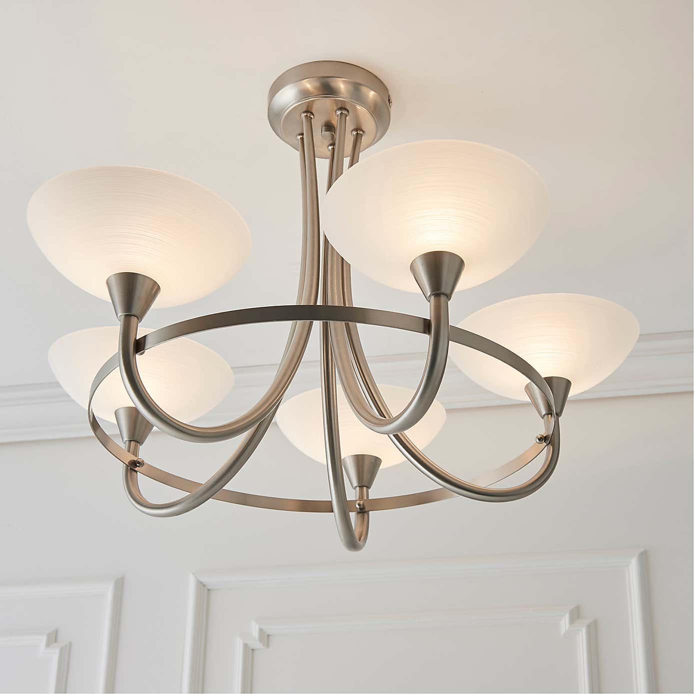 Vogue Cagney 5 Light Semi Flush Ceiling Fitting