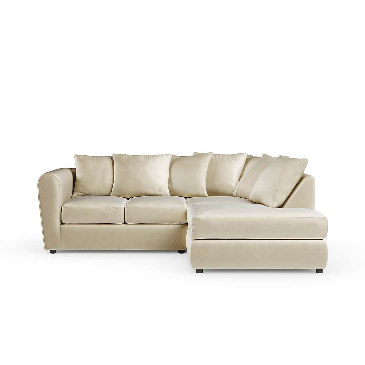 Blake Curved Arm Opulent Velvet Corner Chaise Sofa