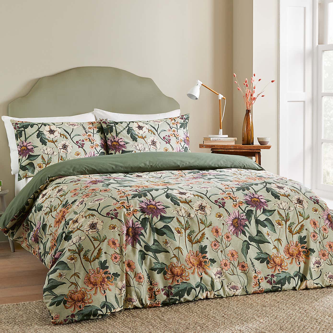 Wylder Nature Wallflower Reversible Duvet Cover and Pillowcase Set
