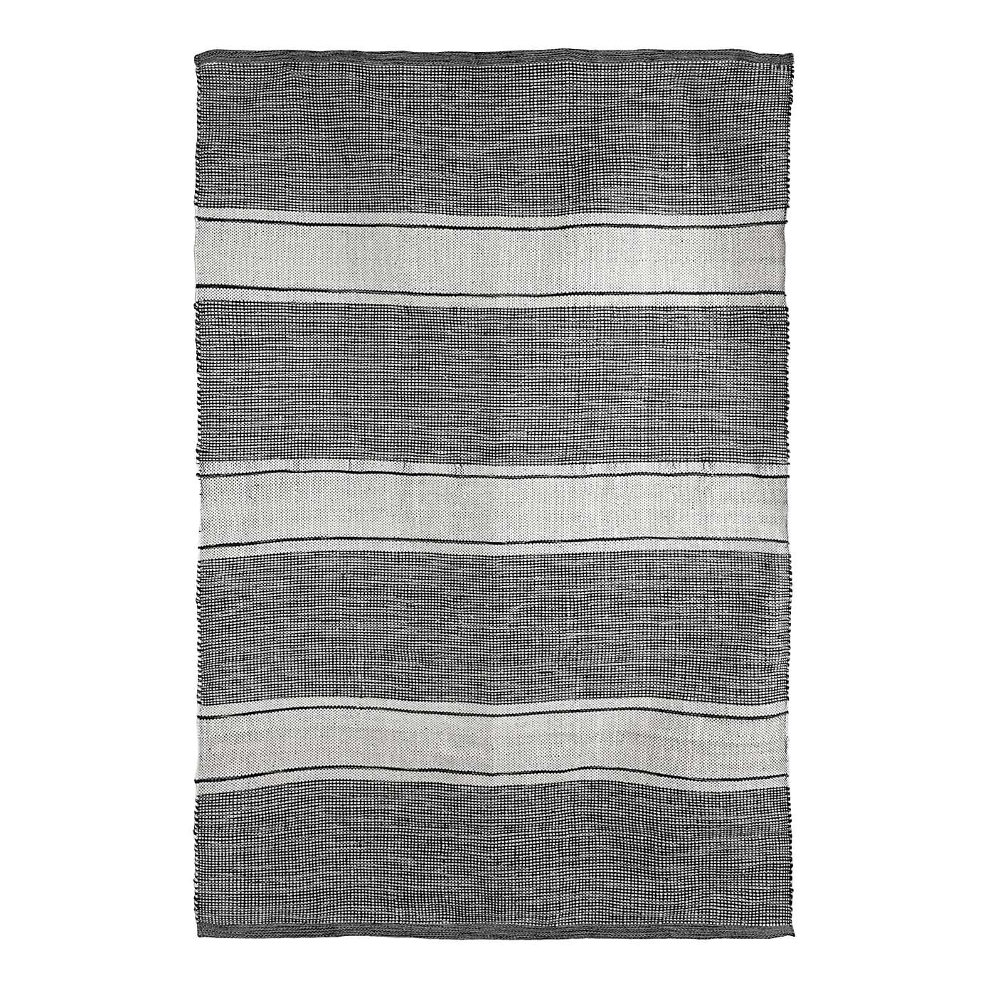 Fallen Fruits Striped Woven Outdoor Rug