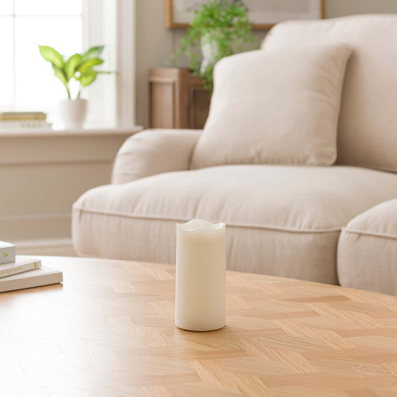 LED Blow Out Pillar Candle