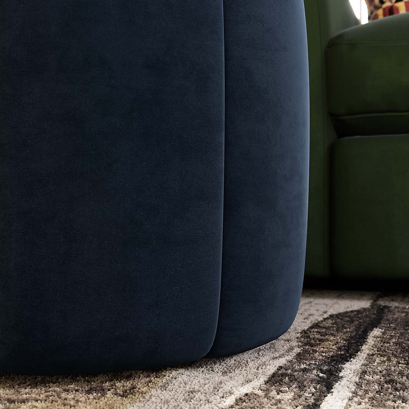 Pumpkin Velvet Footstool