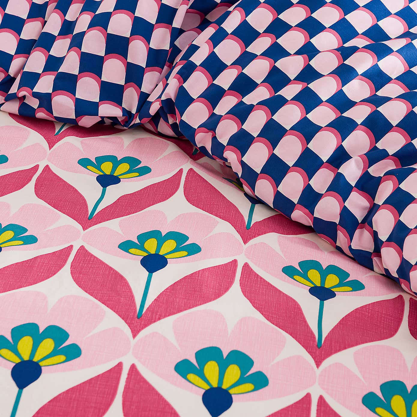 Tallie Retro Cotton Duvet Cover & Pillowcase Set