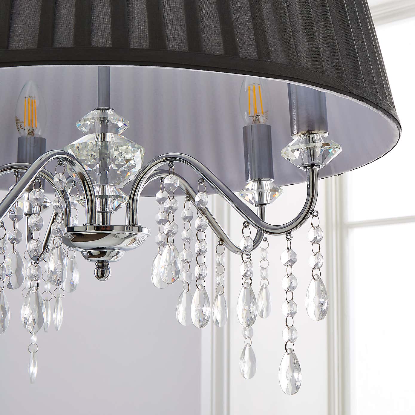 Dorma Genevieve 5 Light Grey Ceiling Fitting