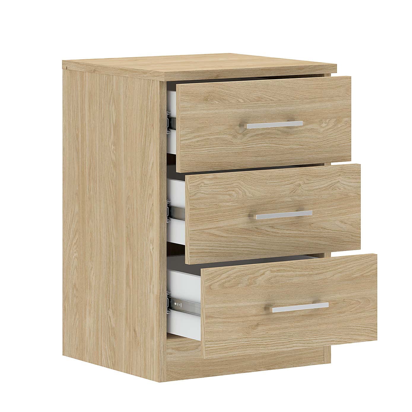 Foster 3 Drawer Bedside Table