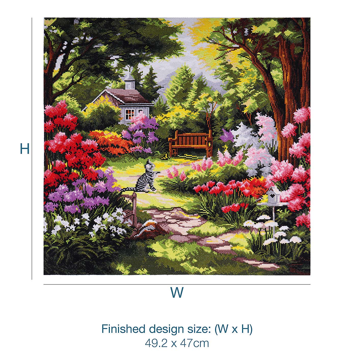Cross Stitch Extra Large Garden
