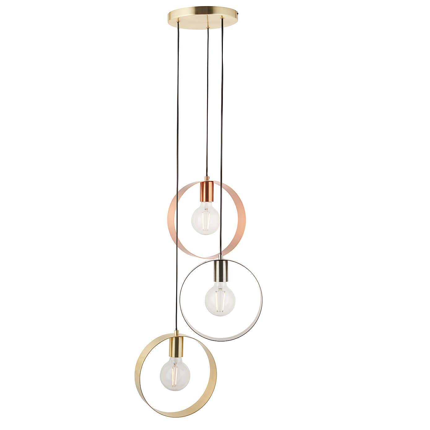 Circ 3 Light Pendant Fitting