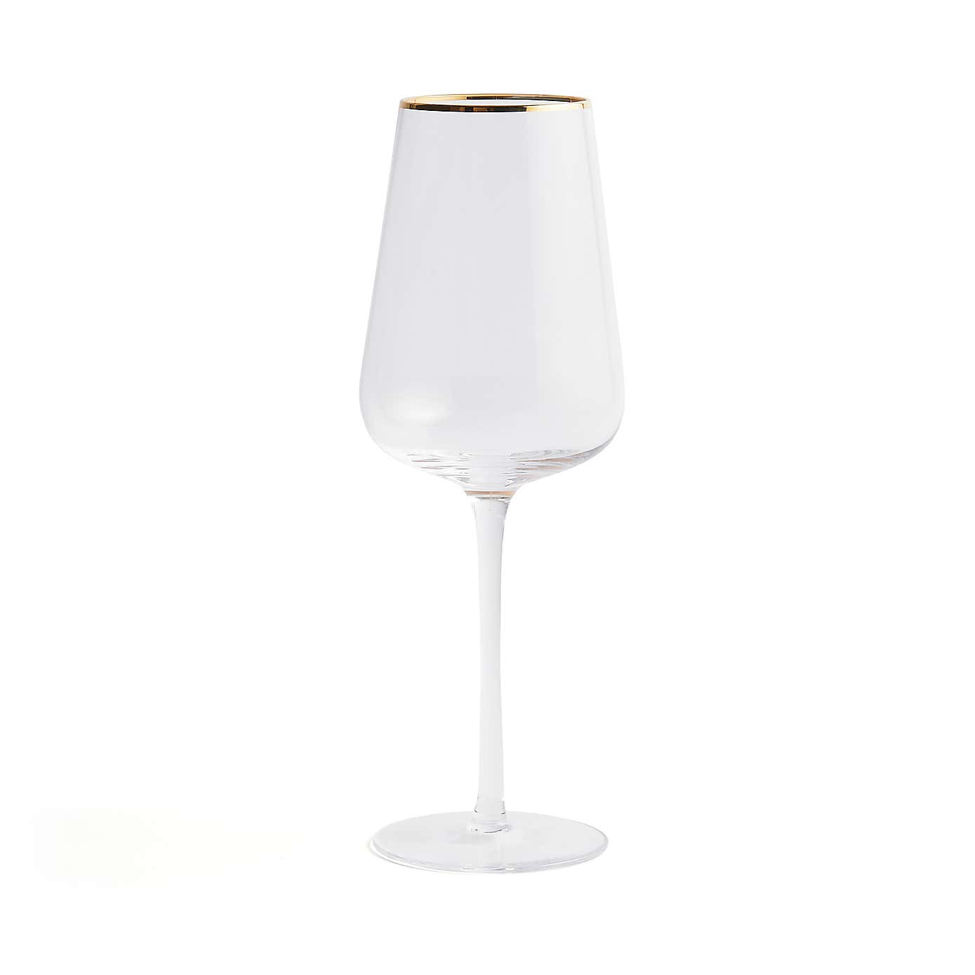 Gold Band White Wine Glass