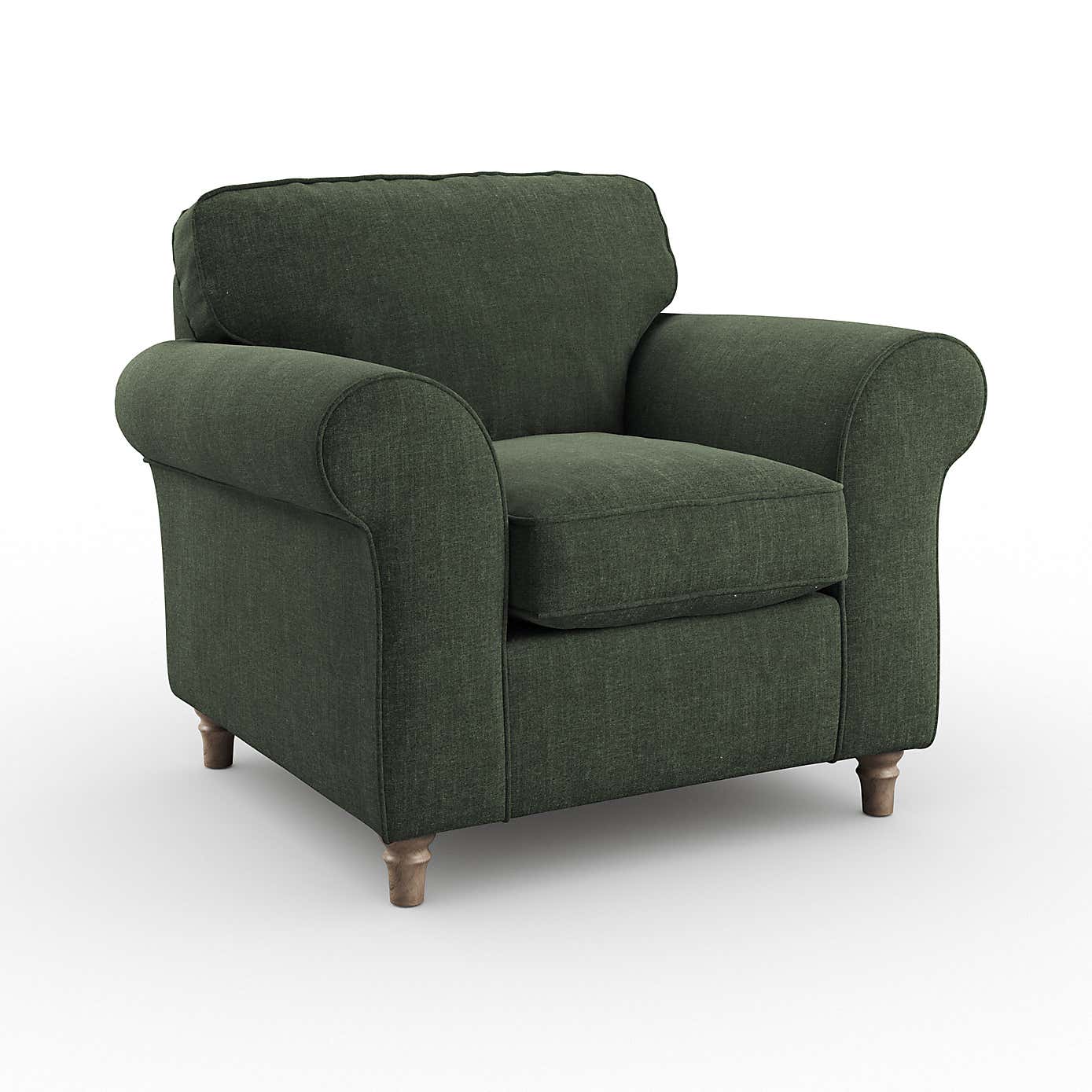 Flori Armchair, Tonal Plush Chenille