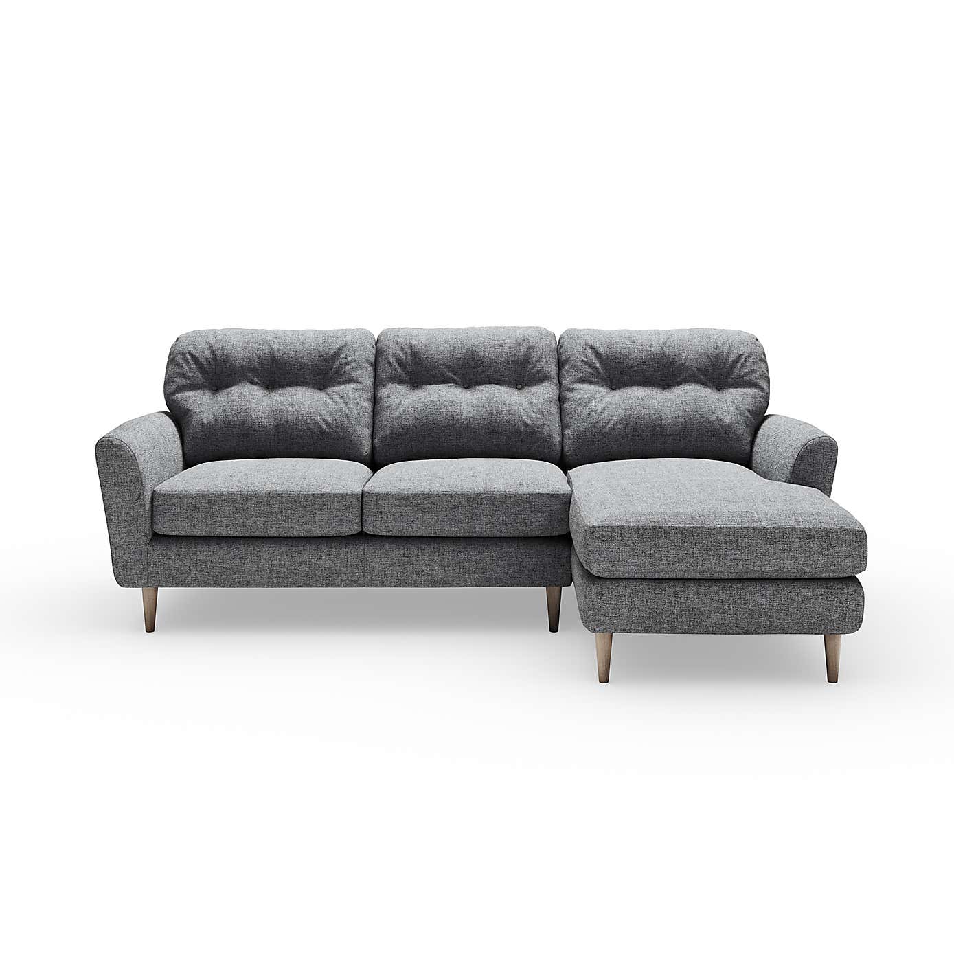 Sven Tonal Weave Large Corner Chaise Sofa