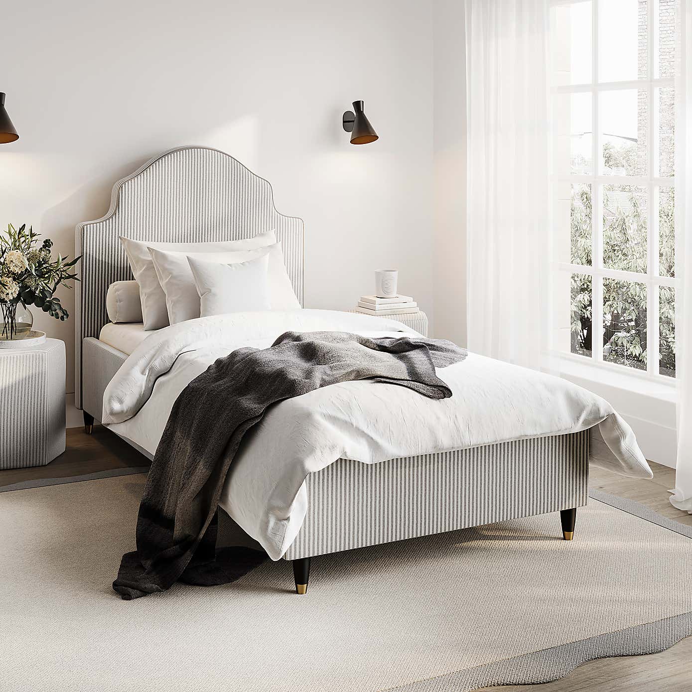 LPD Monterey Cotton Fabric Bed Frame