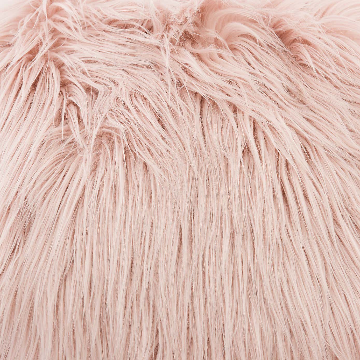 Skylar Mongolian Faux Fur Small Lounger - Blush