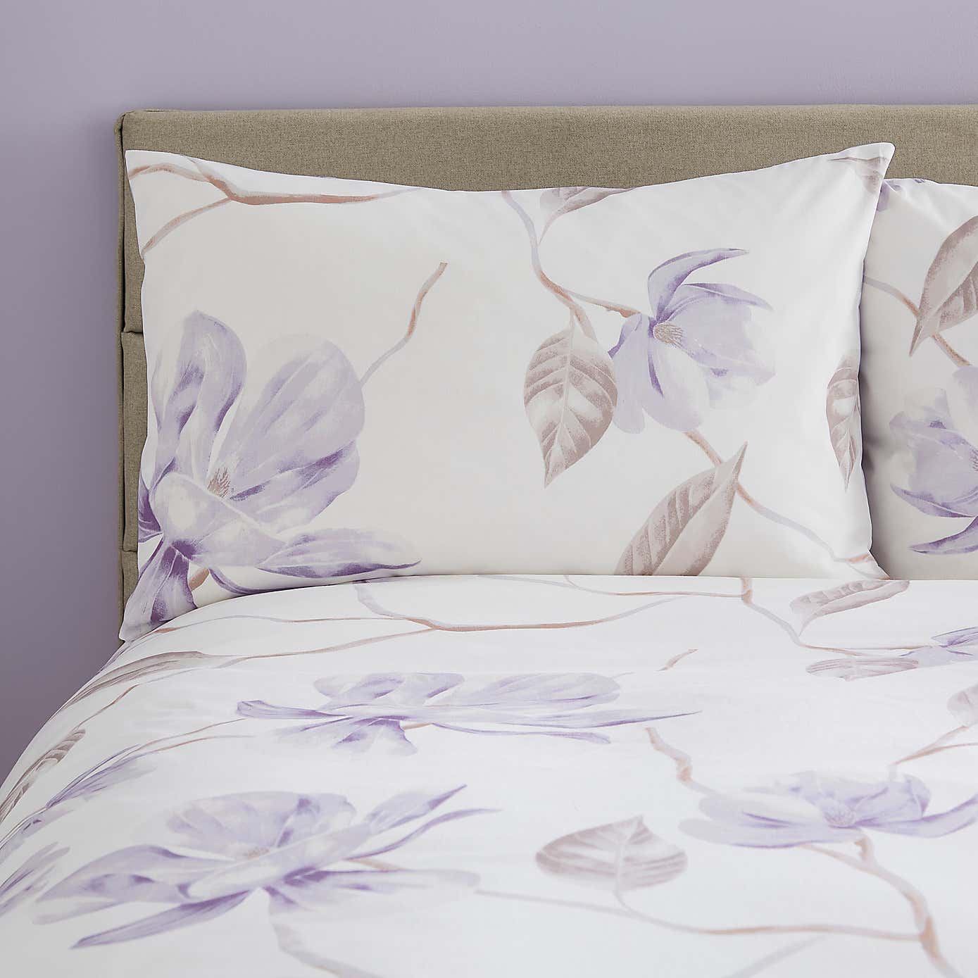 Lois Floral 144 Thread Count Reversible Duvet Cover & Pillowcase Set