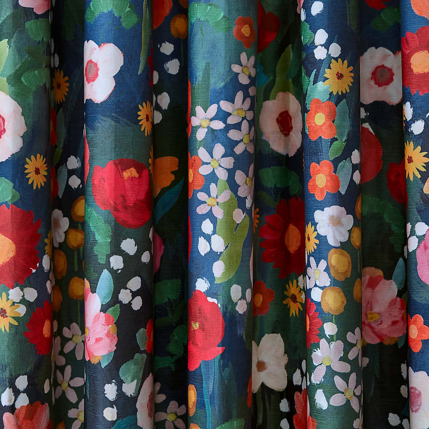 Midnight Garden Blackout Eyelet Curtains