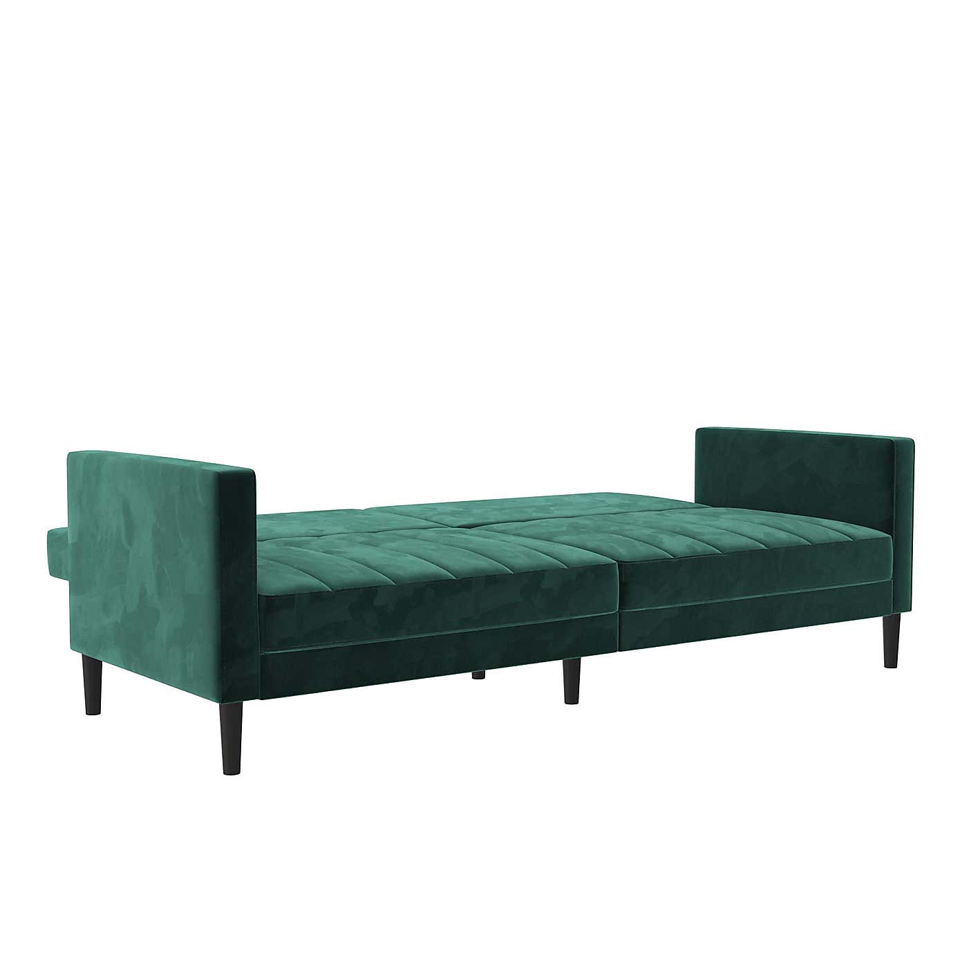 Liam Velvet Clic Clac Green Double Sofa Bed